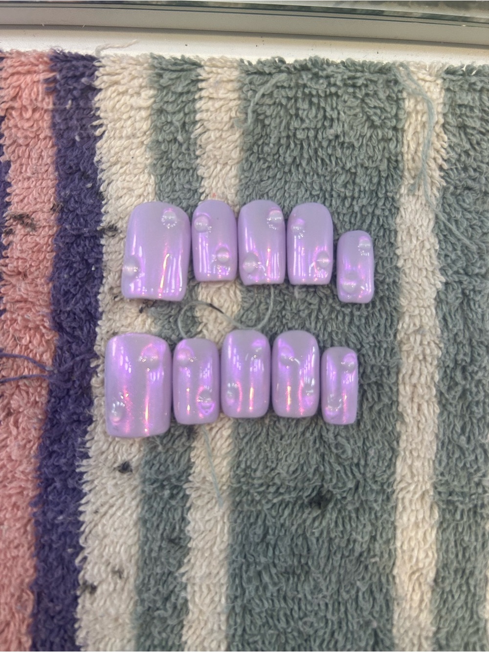 Lavender chrome Press-On Nail Set